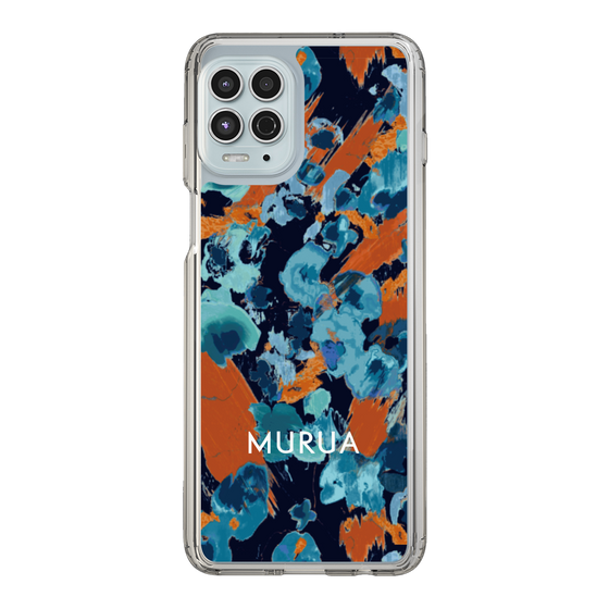 Slim Protection Case［ MURUA - Art print - Navy × Orange ］