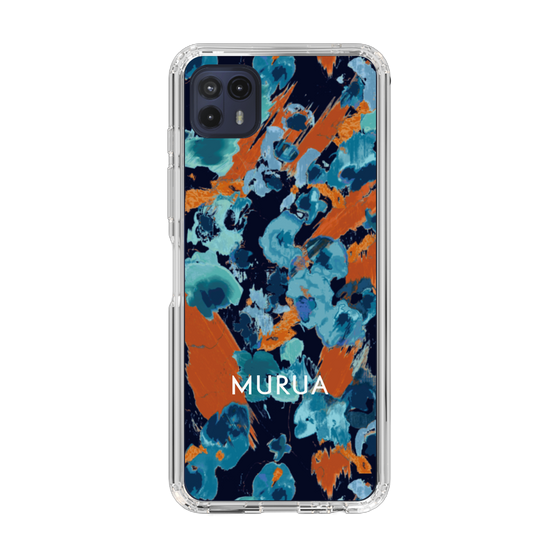Slim Protection Case［ MURUA - Print - Blue × Orange ］