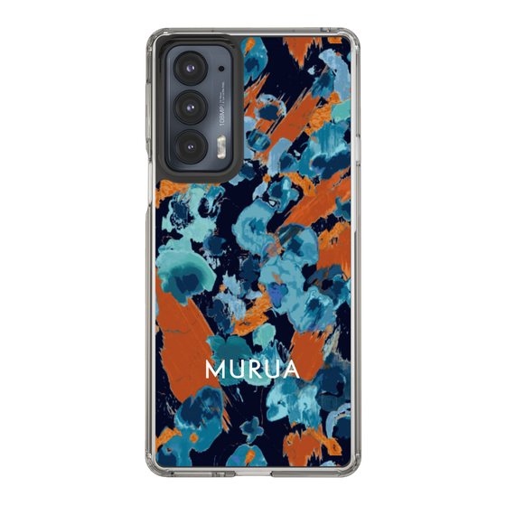 Slim Protection Case［ MURUA - Art print - Navy × Orange ］