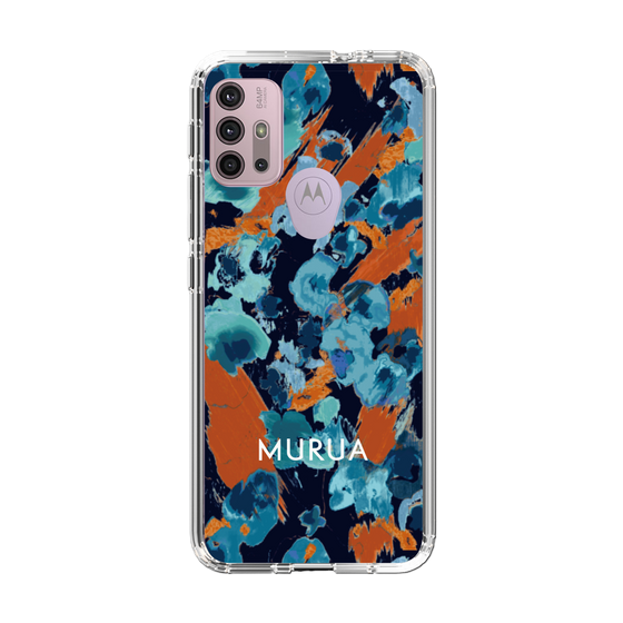 Slim Protection Case［ MURUA - Art print - Navy × Orange ］