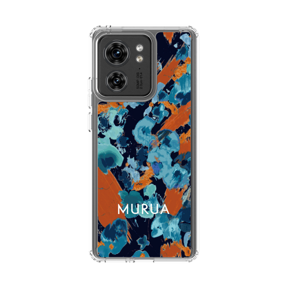 Slim Protection Case［ MURUA - Art print - Navy × Orange ］