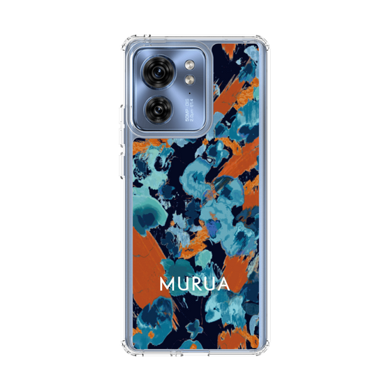 Slim Protection Case［ MURUA - Art print - Navy × Orange ］