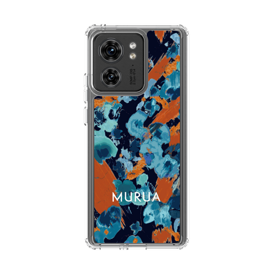 Slim Protection Case［ MURUA - Art print - Navy × Orange ］