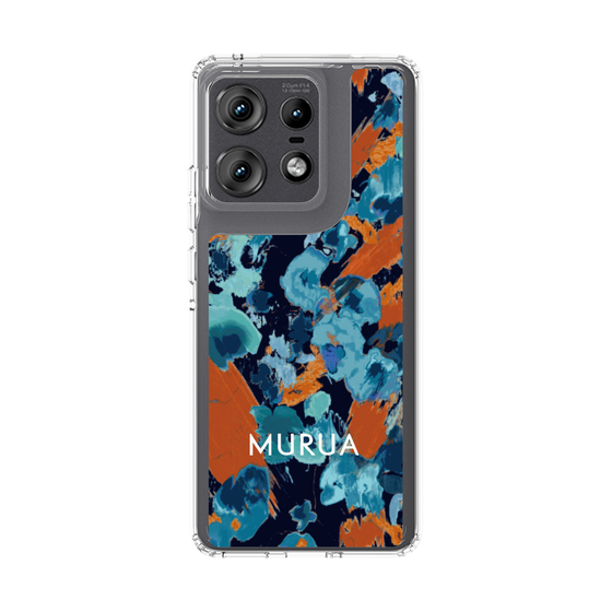 Slim Protection Case［ MURUA - Art print - Navy × Orange ］