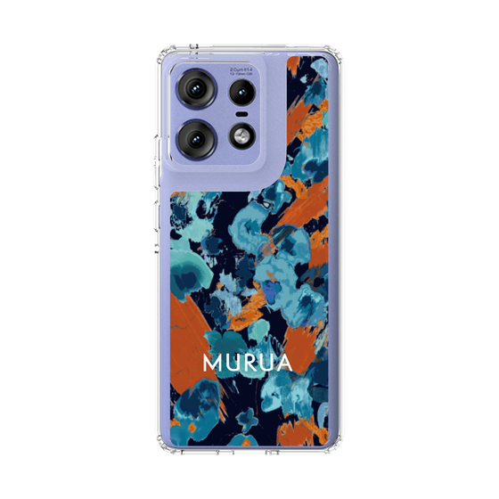 Slim Protection Case［ MURUA - Art print - Navy × Orange ］