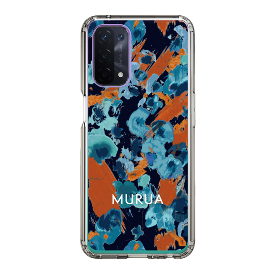 Slim Protection Case［ MURUA - Art print - Navy × Orange ］