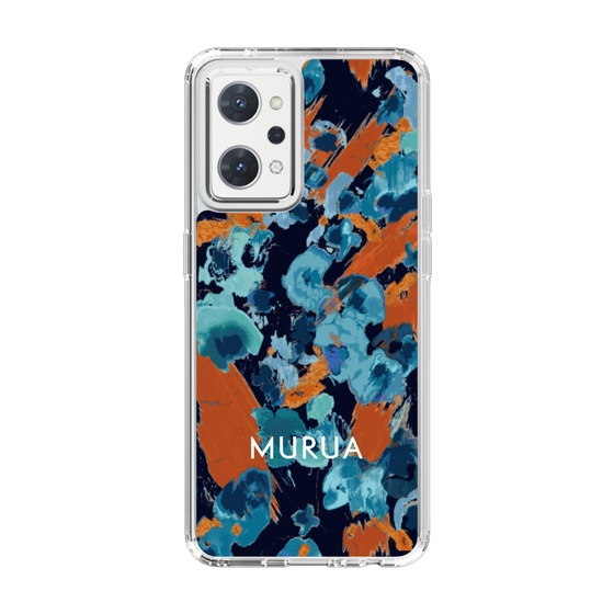 Slim Protection Case［ MURUA - Art print - Navy × Orange ］