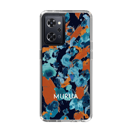 Slim Protection Case［ MURUA - Art print - Navy × Orange ］