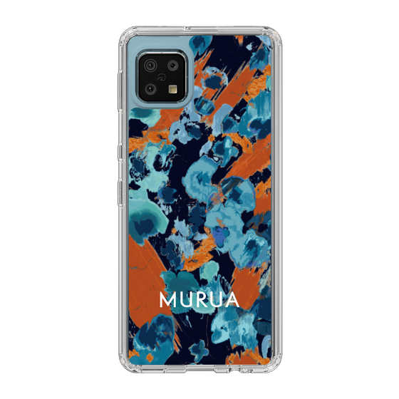 Slim Protection Case［ MURUA - Art print - Navy × Orange ］