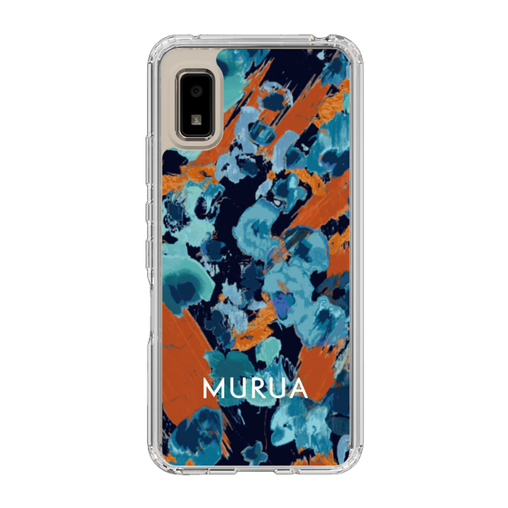 Slim Protection Case［ MURUA - Art print - Navy × Orange ］