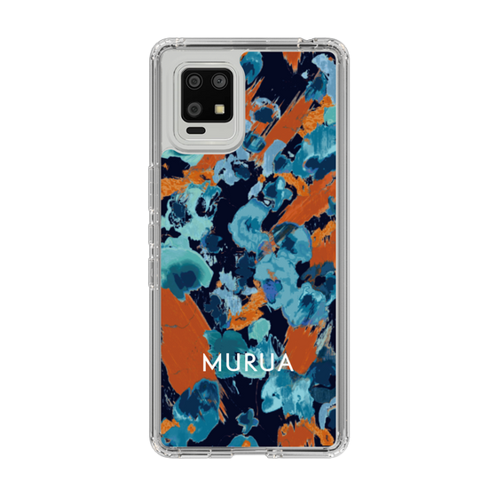 Slim Protection Case［ MURUA - Art print - Navy × Orange ］
