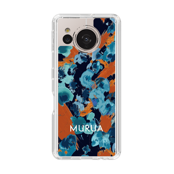 Slim Protection Case［ MURUA - Art print - Navy × Orange ］