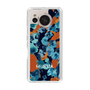 Slim Protection Case［ MURUA - Art print - Navy × Orange ］