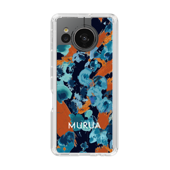 Slim Protection Case［ MURUA - Print - Blue × Orange ］