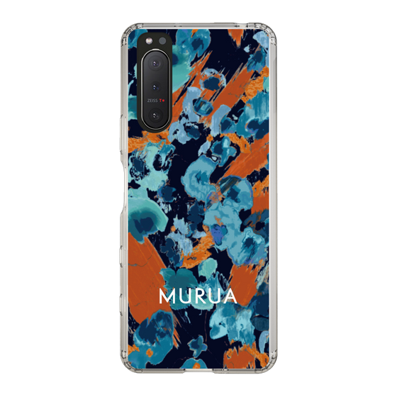 Slim Protection Case［ MURUA - Print - Blue × Orange ］
