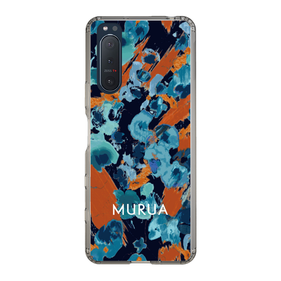 Slim Protection Case［ MURUA - Print - Blue × Orange ］