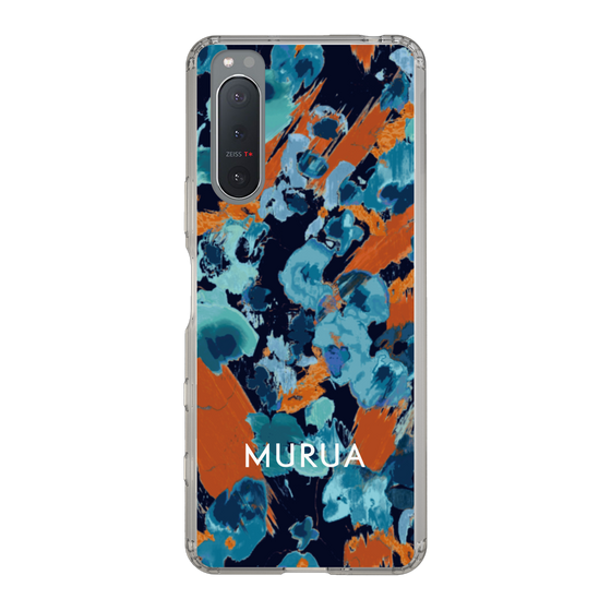 Slim Protection Case［ MURUA - Print - Blue × Orange ］