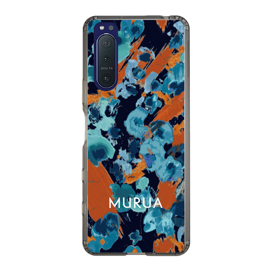 Slim Protection Case［ MURUA - Print - Blue × Orange ］