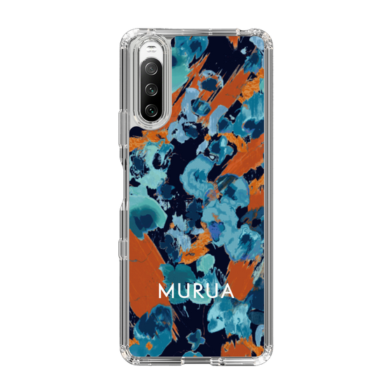 Slim Protection Case［ MURUA - Art print - Navy × Orange ］