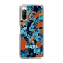 Slim Protection Case［ MURUA - Art print - Navy × Orange ］