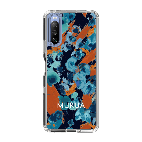 Slim Protection Case［ MURUA - Print - Blue × Orange ］