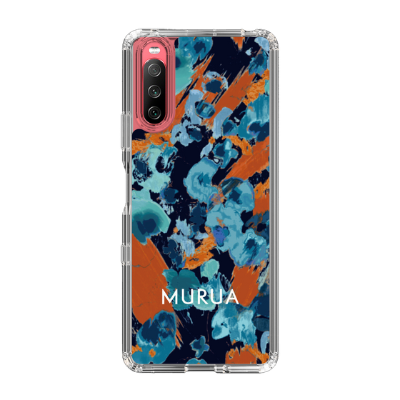 Slim Protection Case［ MURUA - Print - Blue × Orange ］