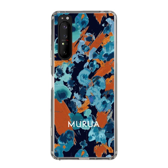 Slim Protection Case［ MURUA - Print - Blue × Orange ］