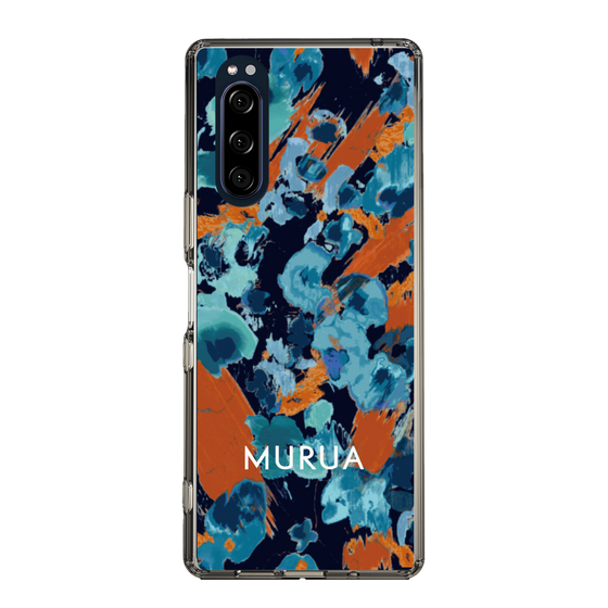 Slim Protection Case［ MURUA - Art print - Navy × Orange ］