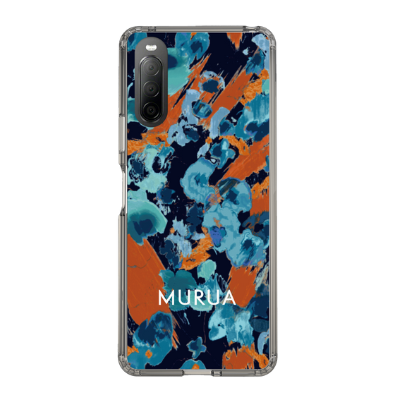Slim Protection Case［ MURUA - Print - Blue × Orange ］