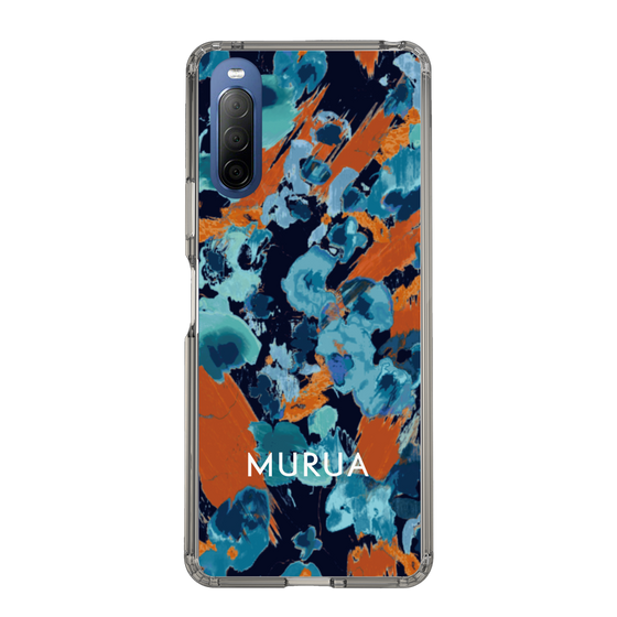 Slim Protection Case［ MURUA - Print - Blue × Orange ］
