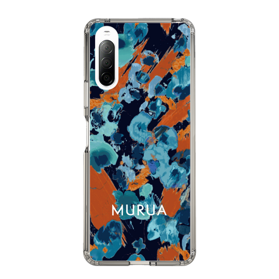 Slim Protection Case［ MURUA - Print - Blue × Orange ］