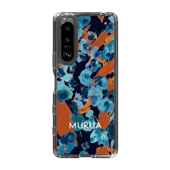 Slim Protection Case［ MURUA - Print - Blue × Orange ］