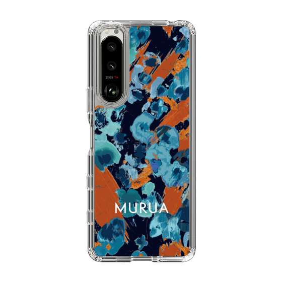 Slim Protection Case［ MURUA - Print - Blue × Orange ］