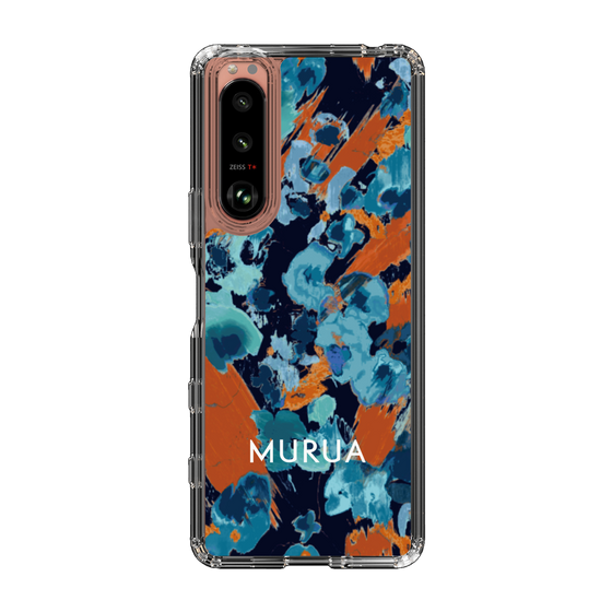 Slim Protection Case［ MURUA - Print - Blue × Orange ］