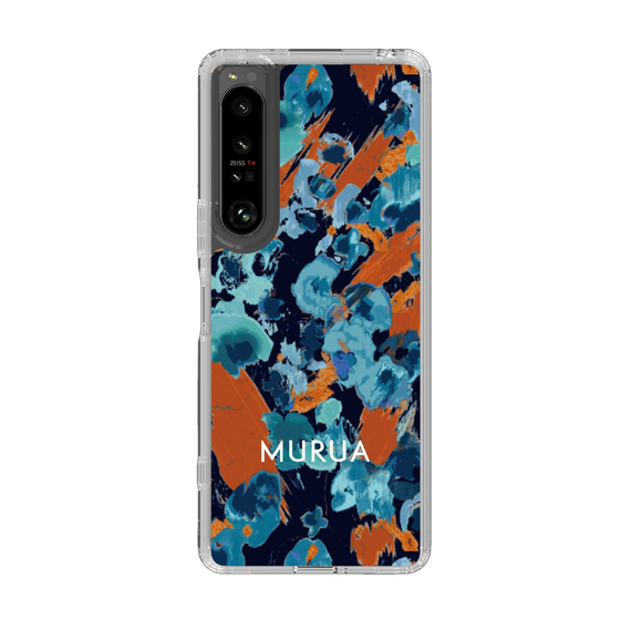 Slim Protection Case［ MURUA - Print - Blue × Orange ］
