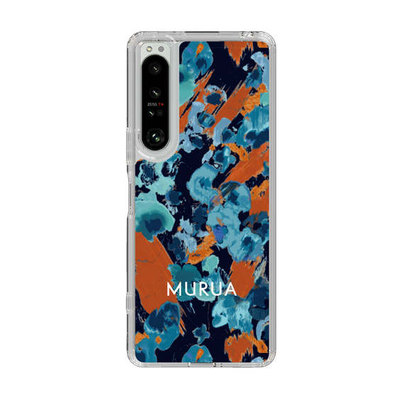 Slim Protection Case［ MURUA - Print - Blue × Orange ］
