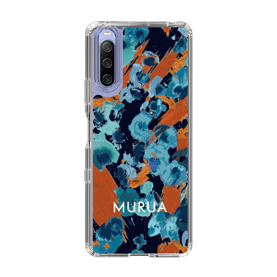 Slim Protection Case［ MURUA - Art print - Navy × Orange ］