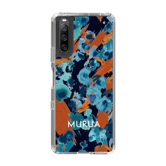 Slim Protection Case［ MURUA - Print - Blue × Orange ］