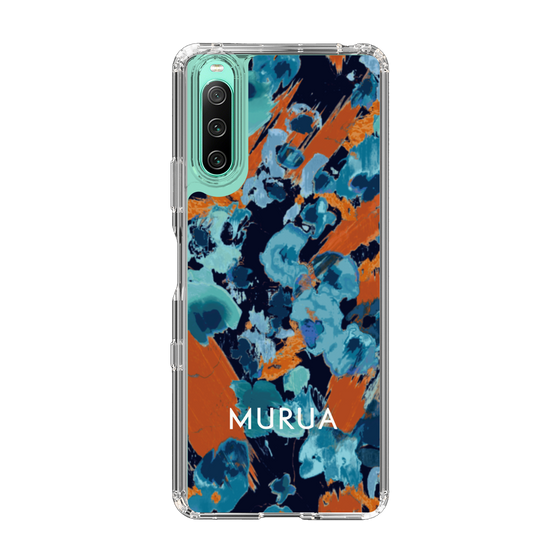 Slim Protection Case［ MURUA - Print - Blue × Orange ］
