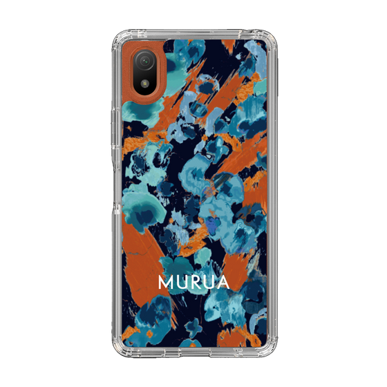 Slim Protection Case［ MURUA - Art print - Navy × Orange ］