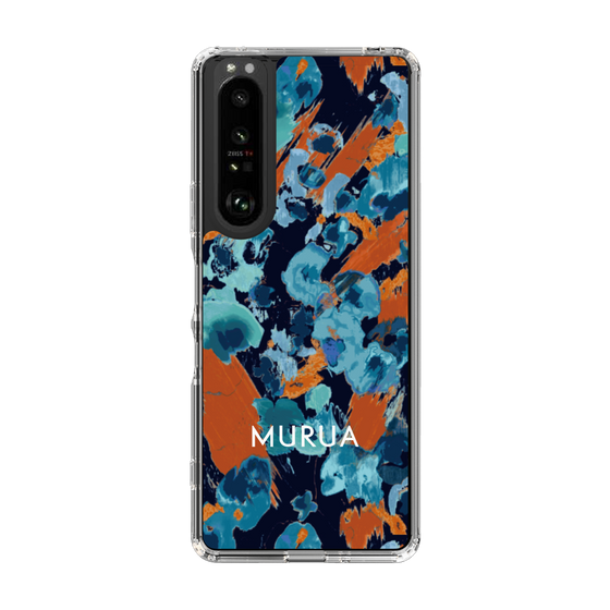 Slim Protection Case［ MURUA - Print - Blue × Orange ］