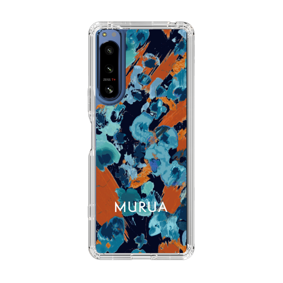 Slim Protection Case［ MURUA - Print - Blue × Orange ］