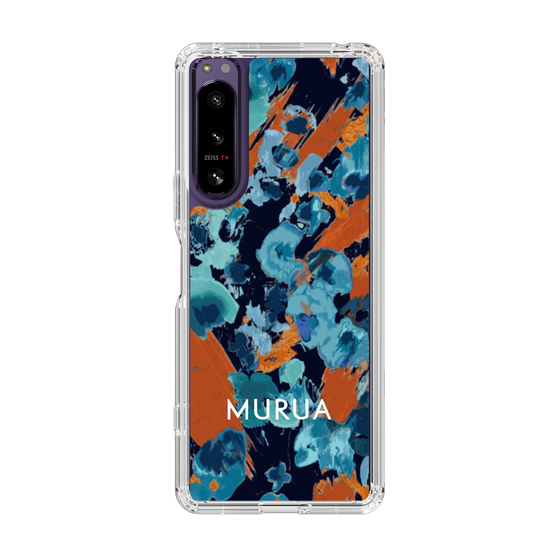 Slim Protection Case［ MURUA - Print - Blue × Orange ］