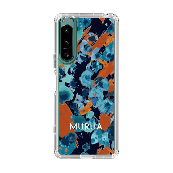 Slim Protection Case［ MURUA - Print - Blue × Orange ］