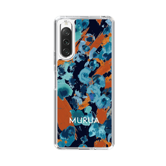Slim Protection Case［ MURUA - Art print - Black × Orange ］
