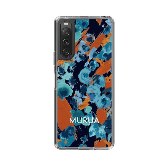 Slim Protection Case［ MURUA - Art print - Black × Orange ］