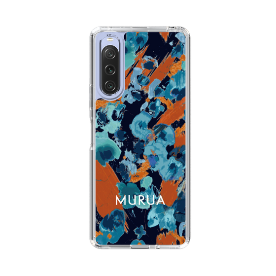Slim Protection Case［ MURUA - Art print - Black × Orange ］