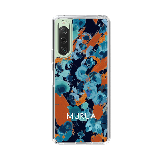 Slim Protection Case［ MURUA - Art print - Black × Orange ］