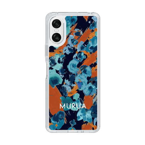 Slim Protection Case［ MURUA - Art print - Navy × Orange ］