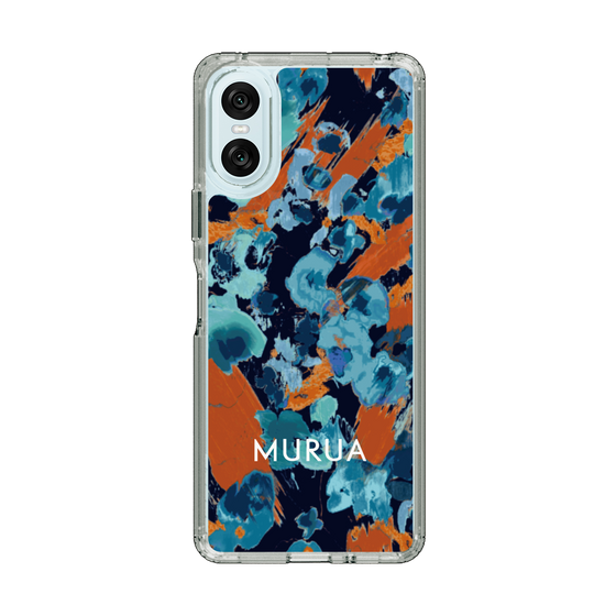 Slim Protection Case［ MURUA - Art print - Navy × Orange ］